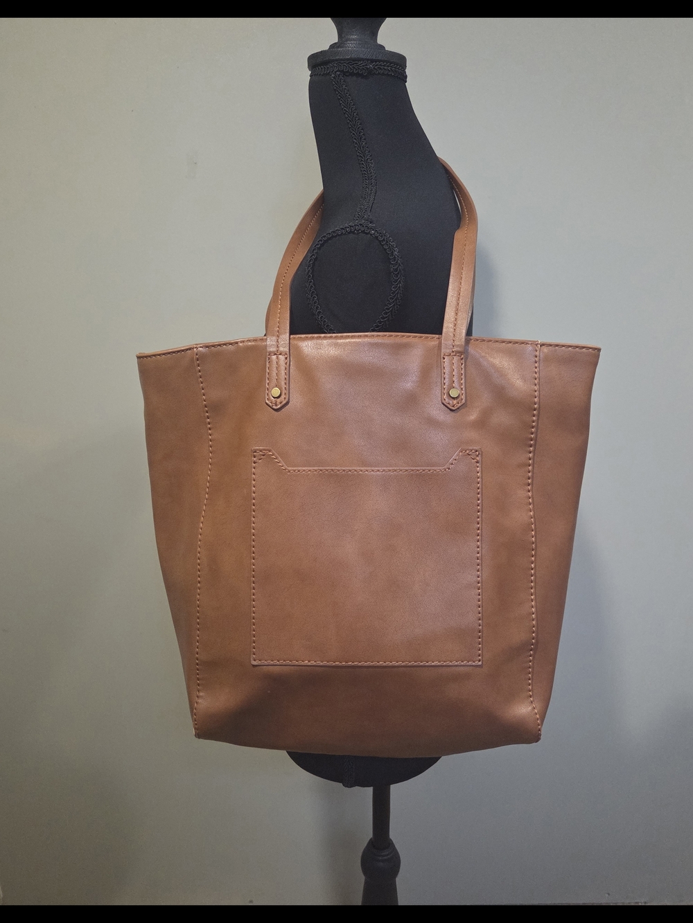 Universal Thread Brown Leather-Look Tote Bag